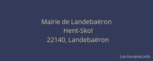 Mairie de Landeba&euml;ron