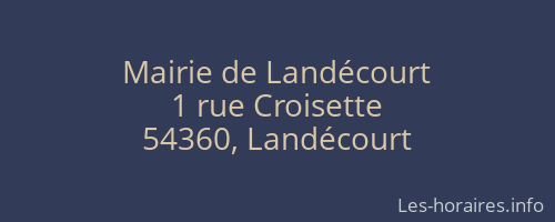 Mairie de Landécourt