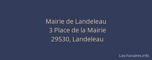 Mairie de Landeleau