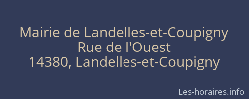 Mairie de Landelles-et-Coupigny