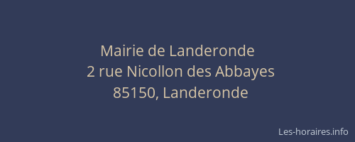 Mairie de Landeronde