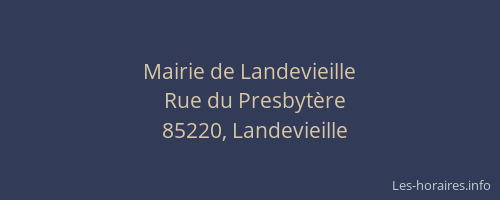 Mairie de Landevieille