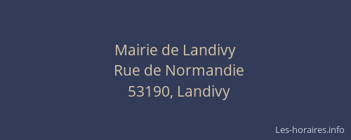 Mairie de Landivy