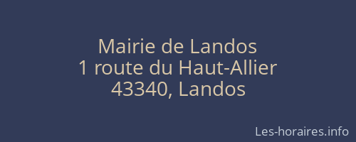Mairie de Landos