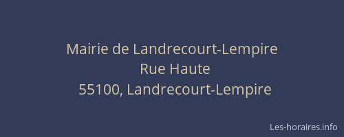Mairie de Landrecourt-Lempire