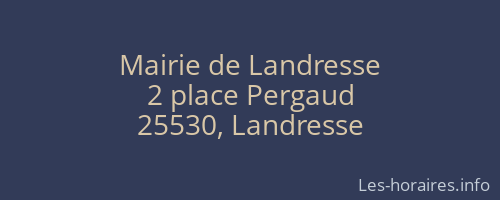 Mairie de Landresse