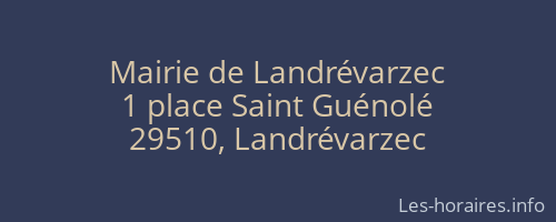 Mairie de Landrévarzec