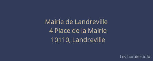 Mairie de Landreville