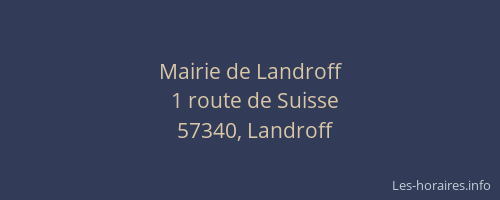 Mairie de Landroff