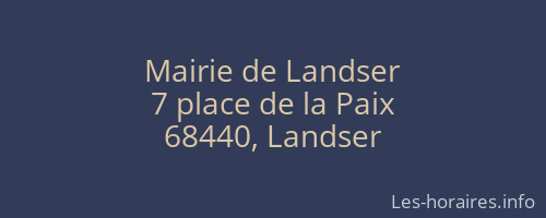Mairie de Landser