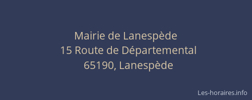 Mairie de Lanesp&egrave;de