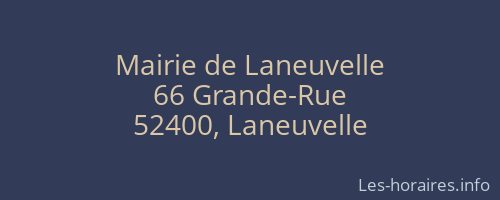 Mairie de Laneuvelle