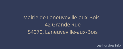 Mairie de Laneuveville-aux-Bois