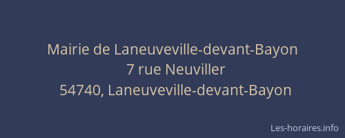 Mairie de Laneuveville-devant-Bayon
