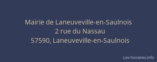 Mairie de Laneuveville-en-Saulnois