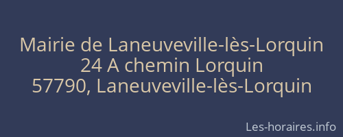 Mairie de Laneuveville-lès-Lorquin