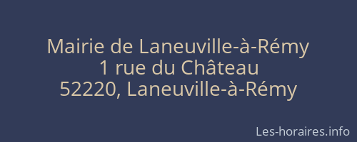 Mairie de Laneuville-à-Rémy