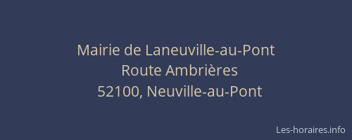Mairie de Laneuville-au-Pont