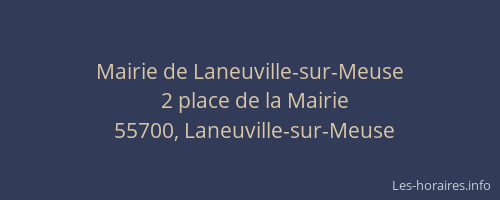 Mairie de Laneuville-sur-Meuse