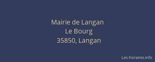 Mairie de Langan