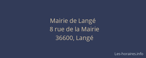 Mairie de Lang&eacute;