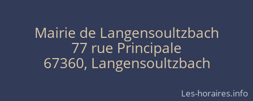 Mairie de Langensoultzbach