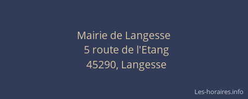 Mairie de Langesse