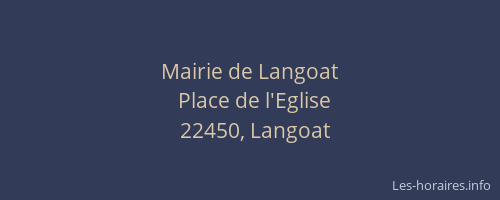 Mairie de Langoat