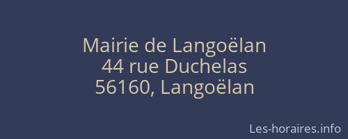 Mairie de Langoëlan