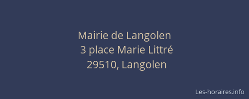 Mairie de Langolen