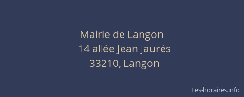 Mairie de Langon