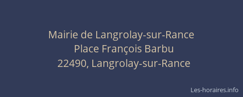 Mairie de Langrolay-sur-Rance