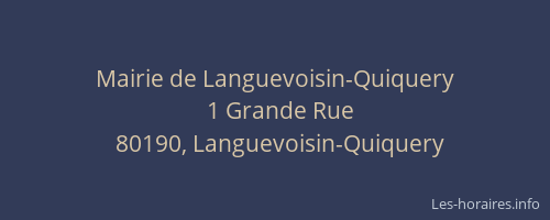 Mairie de Languevoisin-Quiquery