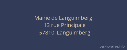 Mairie de Languimberg