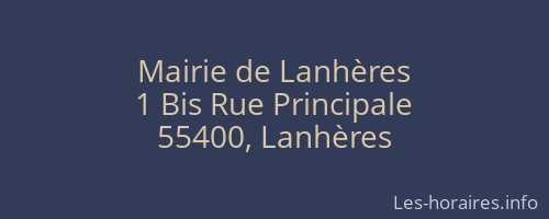 Mairie de Lanhères