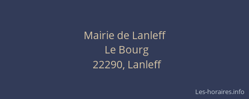 Mairie de Lanleff