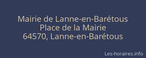 Mairie de Lanne-en-Barétous