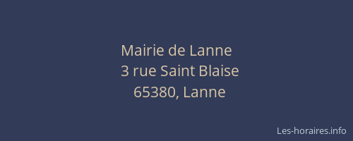 Mairie de Lanne
