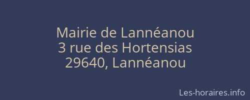 Mairie de Lannéanou