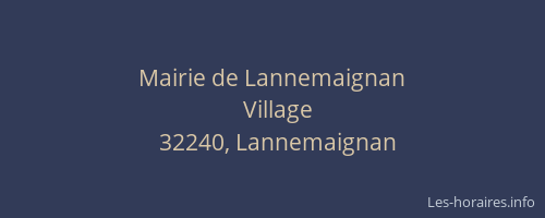 Mairie de Lannemaignan