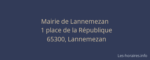 Mairie de Lannemezan
