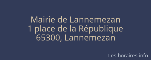 Mairie de Lannemezan