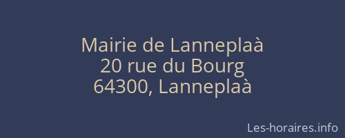 Mairie de Lanneplaà