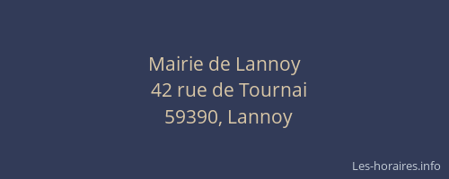 Mairie de Lannoy