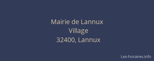 Mairie de Lannux