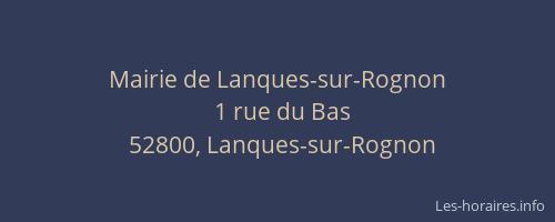 Mairie de Lanques-sur-Rognon