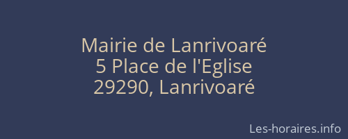 Mairie de Lanrivoaré