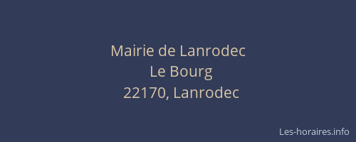 Mairie de Lanrodec