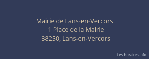 Mairie de Lans-en-Vercors