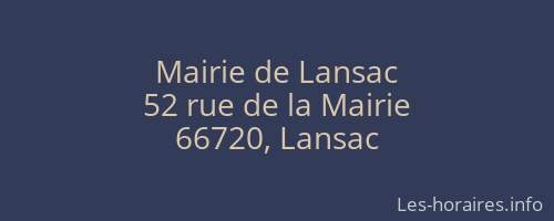 Mairie de Lansac